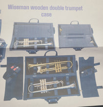 Load image into Gallery viewer, Wiseman Wooden Double Trumpet Case, Oak