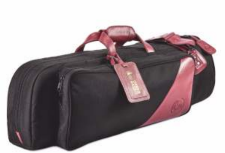 Gard Designer Trumpet Case- Black Nylon/Burgundy Leather