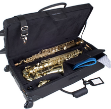 Load image into Gallery viewer, Protec Alto &amp; Straight Soprano Saxophone Combination Case With Wheels - PRO PAC