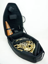 Load image into Gallery viewer, Marcus Bonna French Horn Case- 5XL- Black Nylon w/ Red Trim