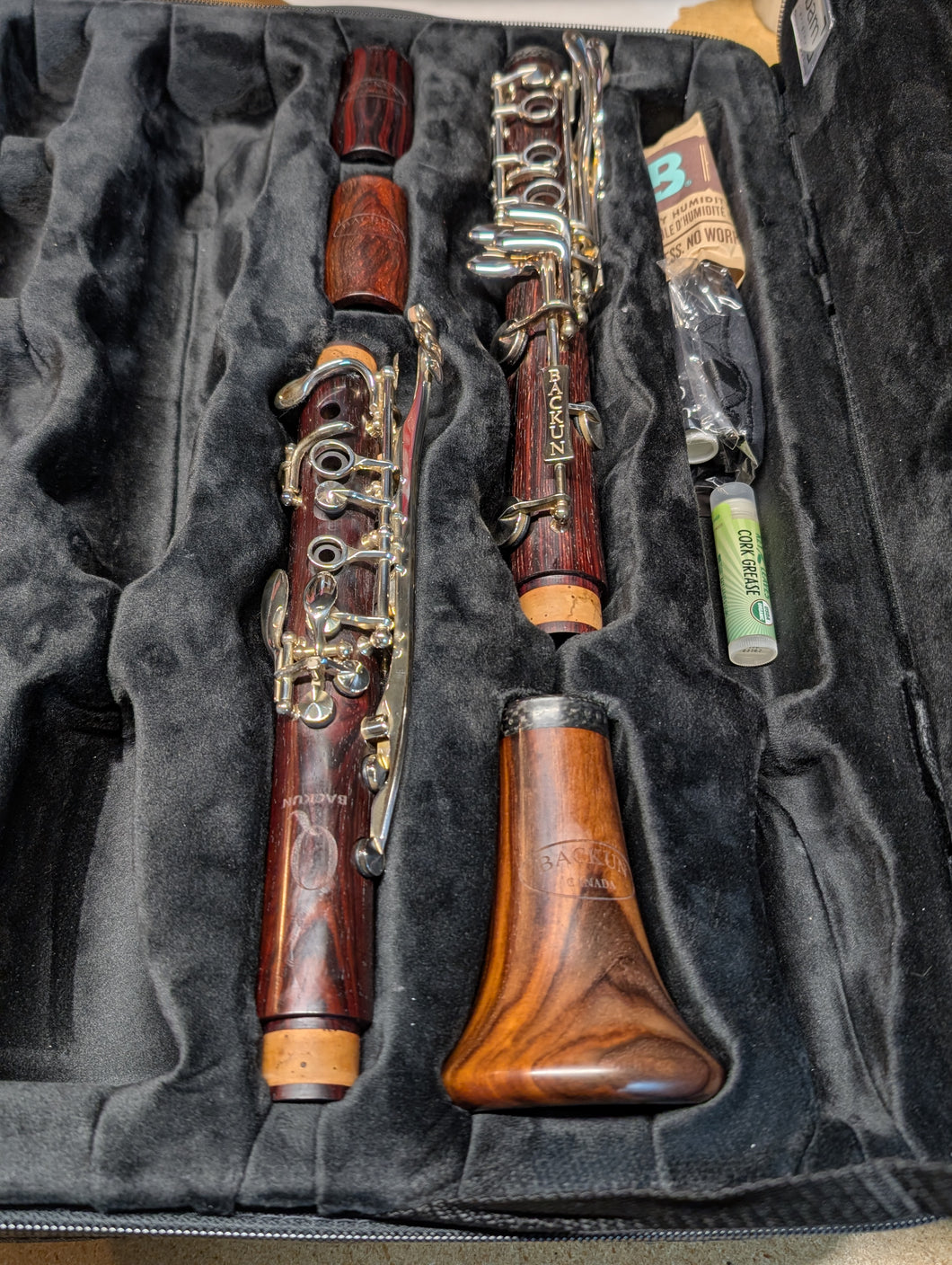 USED Backun Q Series (2nd Gen.) A Clarinet- Cocobolo/Silver/Eb Lever