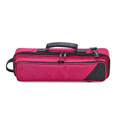 Gard Flute & Piccolo Case Cover- Pink Nylon w/Black Leather Trim