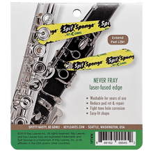 Load image into Gallery viewer, Spit Spong (2 piece) Woodwind Pad Dryer for Oboe, Flute, Clarinet, Bassoon and Soprano Sax by Key Leaves