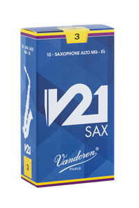 Vandoren V21 Alto Saxophone Reeds- Box of 10