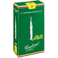Vandoren Java (Green) Soprano Saxophone Reeds- Box of 10