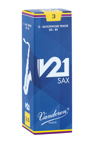 Vandoren V21 Tenor Saxophone Reeds- Box of 5