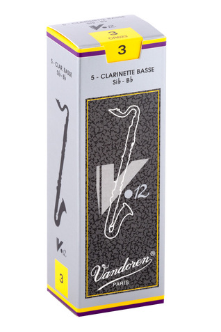Vandoren V12 Bass Clarinet Reeds- Box of 5